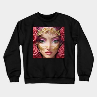 Photorealistic Owl Goddess Crewneck Sweatshirt